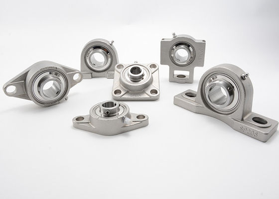 ตลับลูกปืนเม็ดกลมแบบหมอนปิดผนึก 2 รูสำหรับงานหนัก 440c เหล็กกล้าไร้สนิมทั้งหมด SUCP310